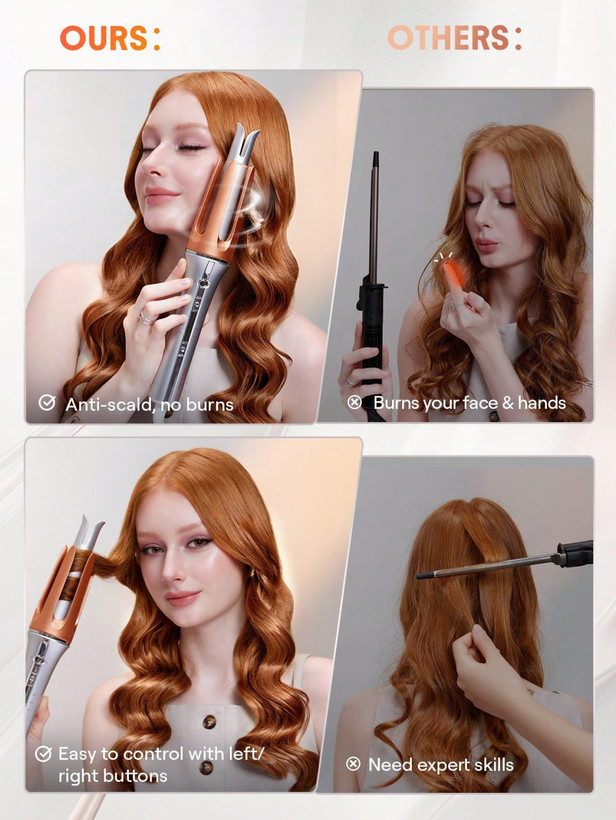 دستگاه کرلی مو اتوماتیک چرخشی شیگلم Sheglam سایز 25mm