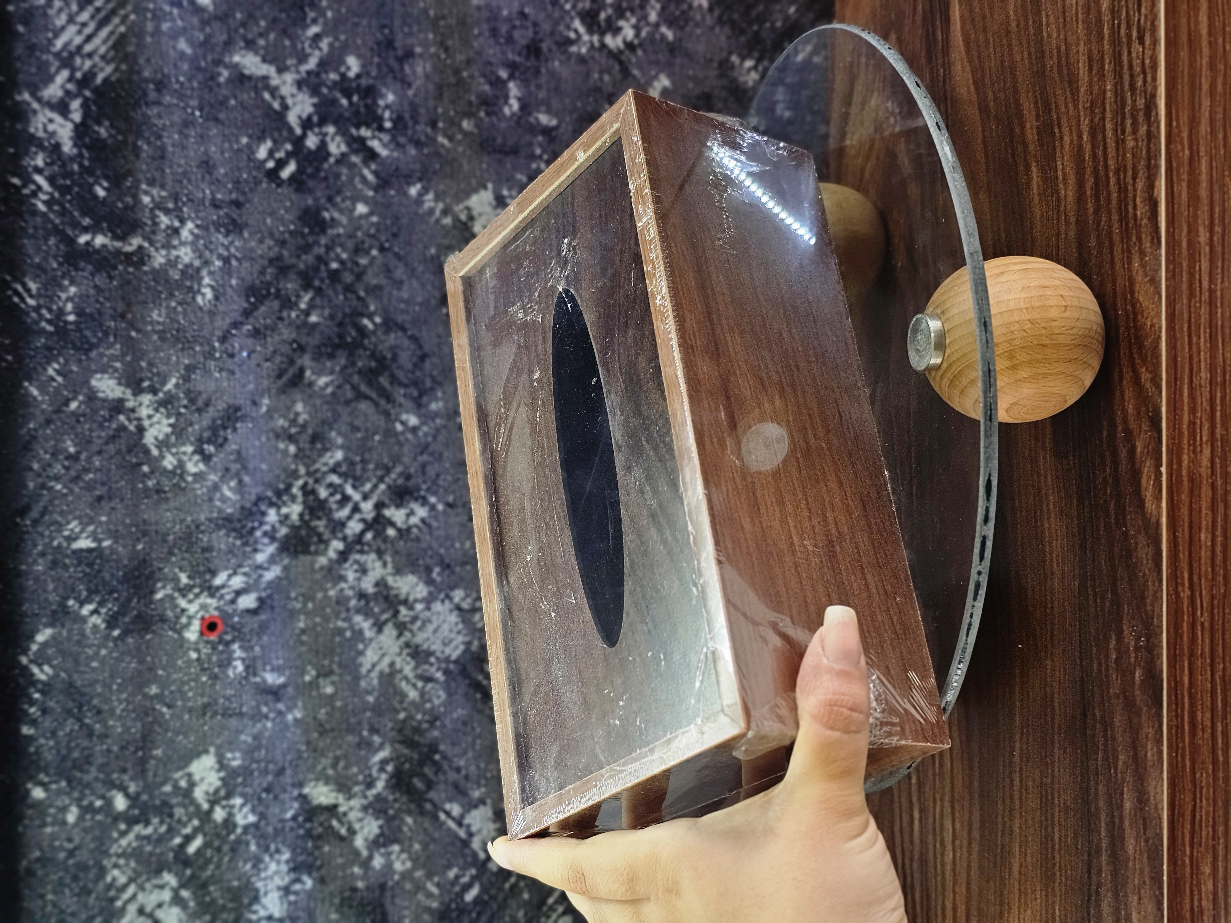 جا دستمال کاغذی چوبی