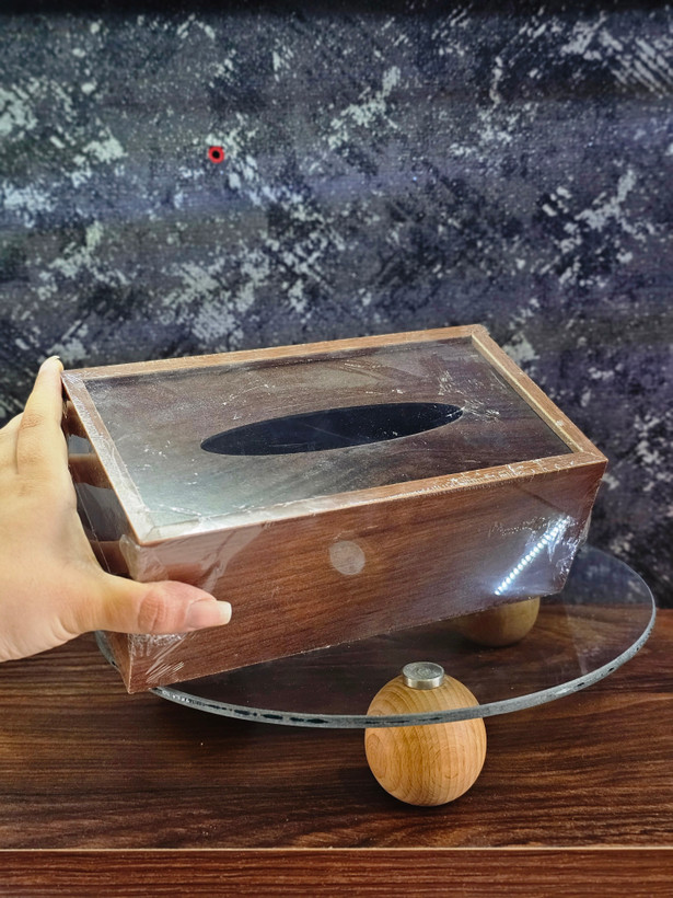 جا دستمال کاغذی چوبی